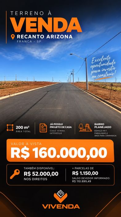 Terreno - Venda - Jardim Arizona - Franca - SP